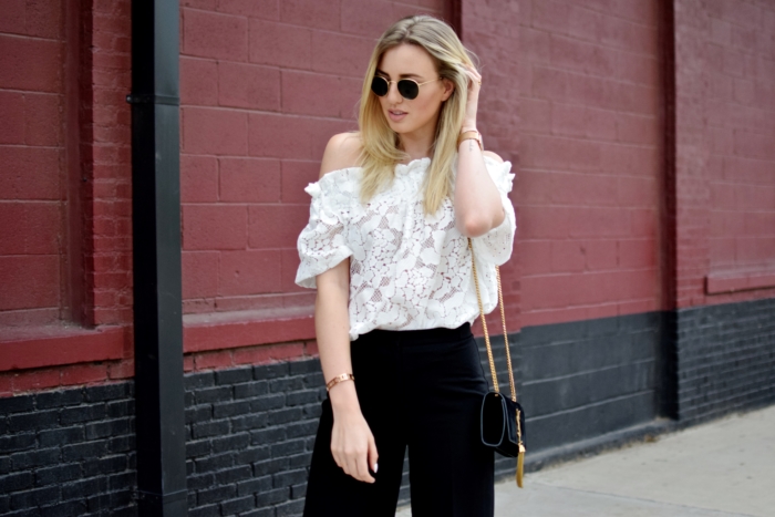 white lace top h&m trend